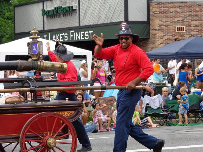 Firefighter on Parade Salt Lake City Utah US