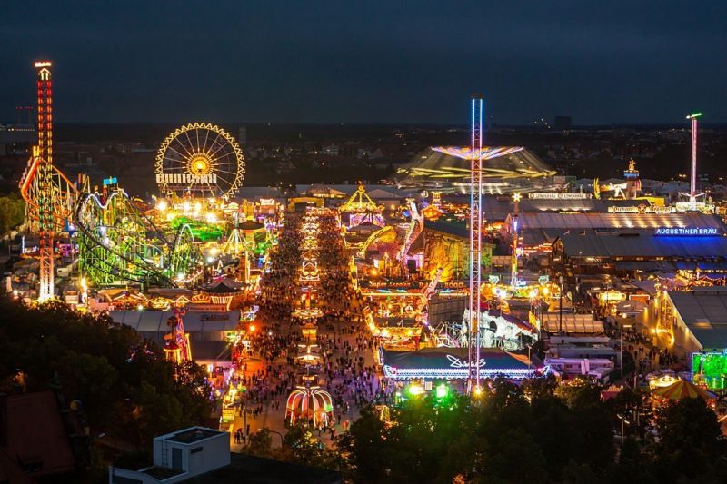 Beer Festival in Munich at night