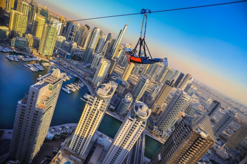 Dubai Marina Zip Line Experience