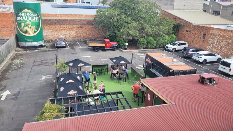 the beer garden from