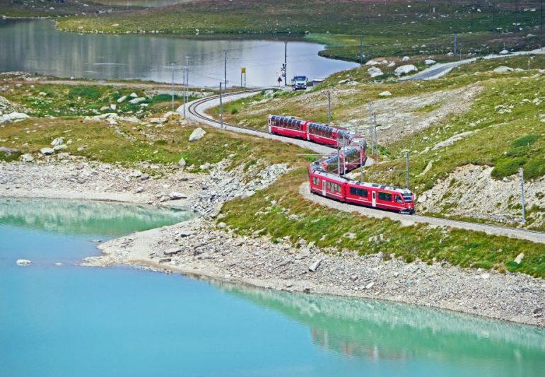 The Bernina Express in Switzerland