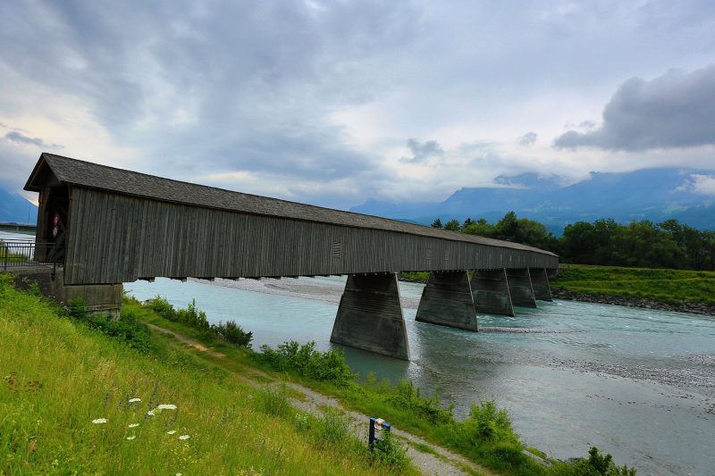 The Old Rhine Bridge Alte Rheinbr&uuml;cke Vaduz Sevelen