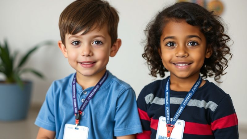 children with ID bands