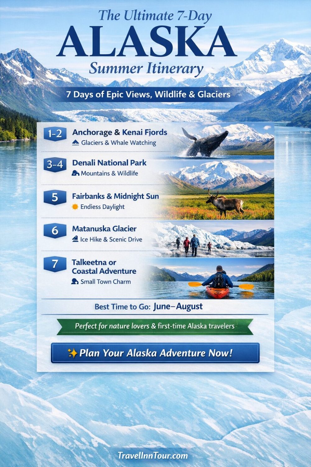 7 Days in Alaska Summer Easy Itinerary