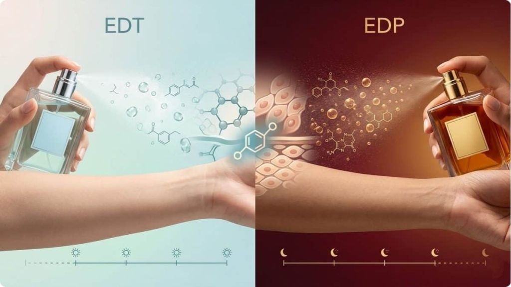 How skin chemistry changes the EDT vs EDP longevity