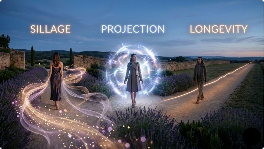 Sillage vs projection vs longevity
