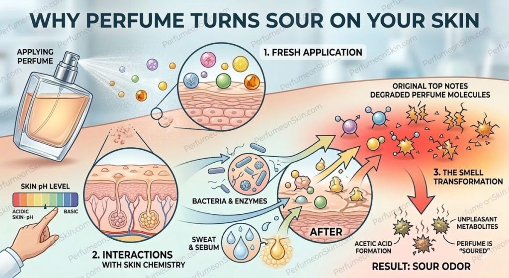 perfume turning sour on skin