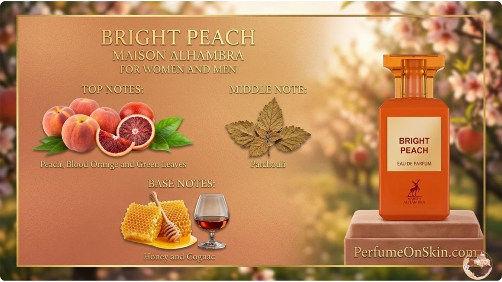Maison Alhambra Bright Peach Perfume Note Card